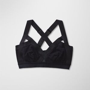 Aritzia Sports Bra Top Black Bandage Cross Back Strap